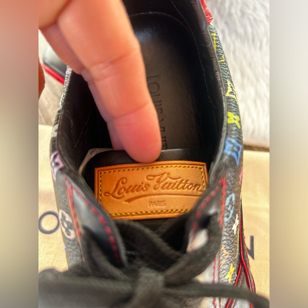 Louis Vuitton Murakami Black Multicolor Low Top Sneakers (Size 37/7 US) - Picture 7 of 16
